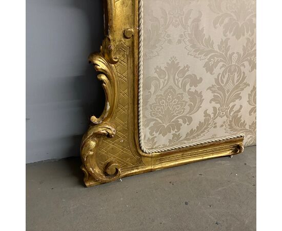 Antica testata letto  testiera Luigi Filippo 1840 foglia oro . Mis Largh 192 H 98 