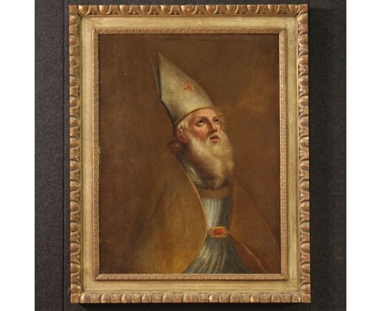 Italian painting portrait of a Bishop from the 18th century