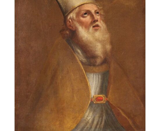 Italian painting portrait of a Bishop from the 18th century