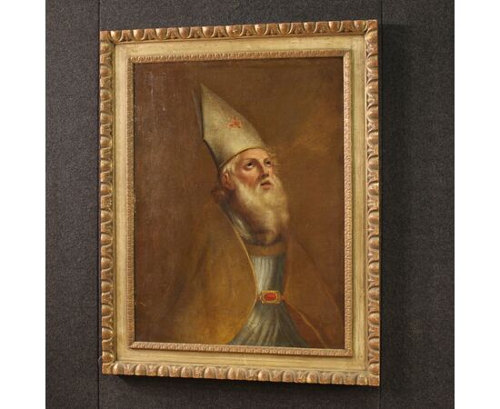 Italian painting portrait of a Bishop from the 18th century