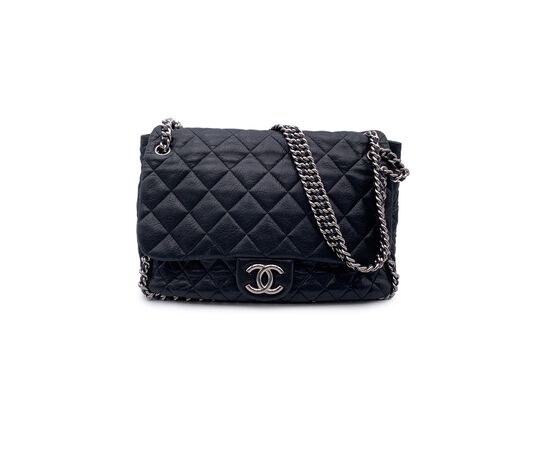 CHANEL Borsa a Tracolla in Pelle Col. Nero Chain Around M