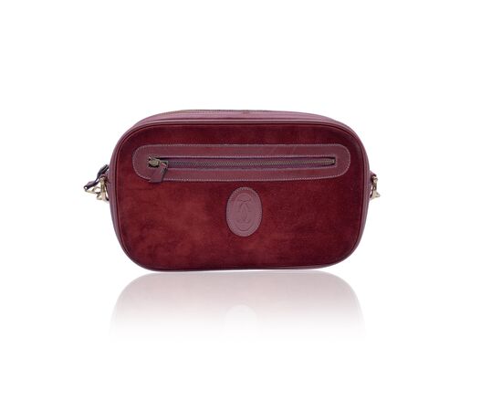 CARTIER Pochette Vintage in Camoscio Col. Bordeaux S