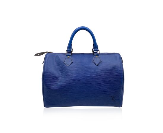 LOUIS VUITTON Borsa a Mano in Pelle Col. Blu Speedy M