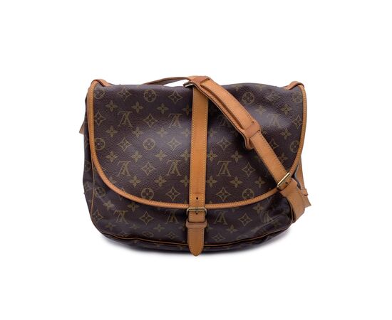 LOUIS VUITTON Borsa a Tracolla Vintage in Tela Col. Marrone Saumur L