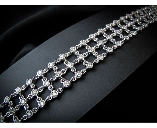 Bracciale  a  maglia  morbida   con   Diamanti   3.5  ct.