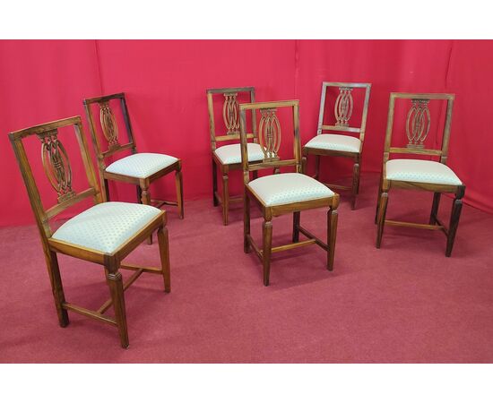 Set of six dining room chairs