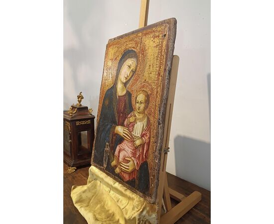 TAVOLETTA CON MADONNA E BAMBINO XVI SECOLO 