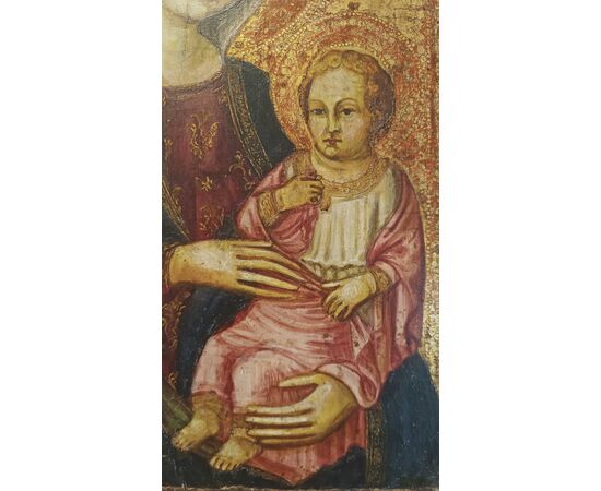 TAVOLETTA CON MADONNA E BAMBINO XVI SECOLO 