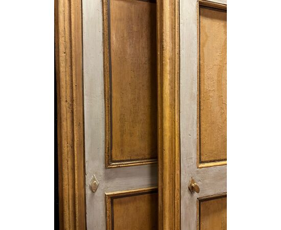  PTS862 - N. 3 porte in legno laccato, luce cm L 92 x H 214  