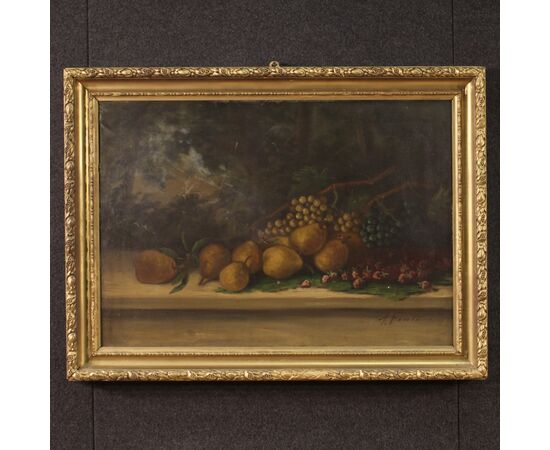 Italian painting signed still life from the 20th century