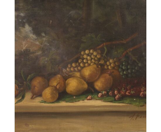 Italian painting signed still life from the 20th century