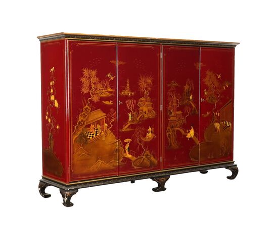 Armadio in Stile Chinoiserie Italia XX Secolo