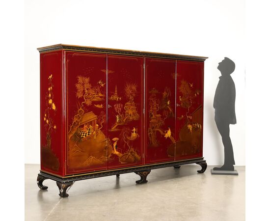 Armadio in Stile Chinoiserie Italia XX Secolo