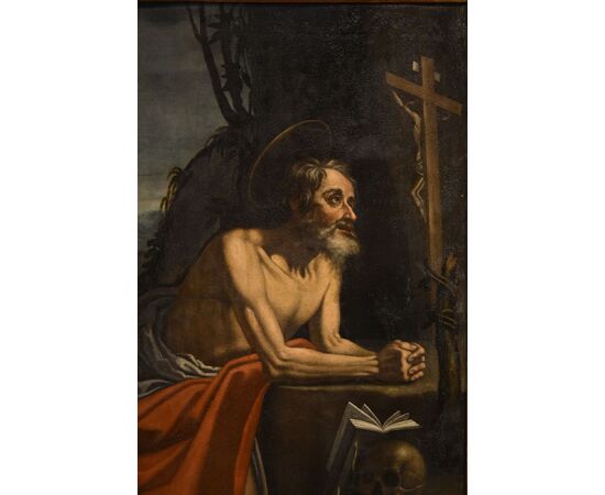 San Girolamo penitente nella grotta, Hendrick de Somer detto Enrico Fiammingo (Lokeren 1602 - Napoli 1655)