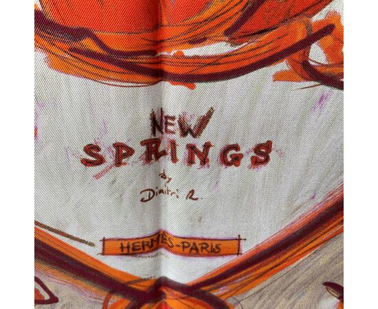 HERMES Foulard in Seta Col. Rosso New Springs