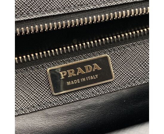 PRADA Borsa Ventiquattrore in Pelle Col. Nero L