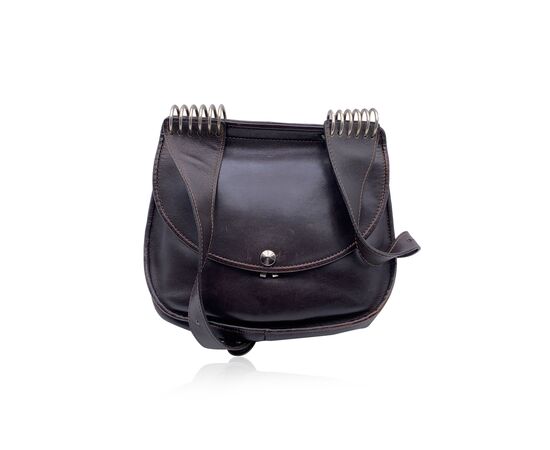 GHERARDINI Borsa a Tracolla Vintage in Pelle Col. Marrone M