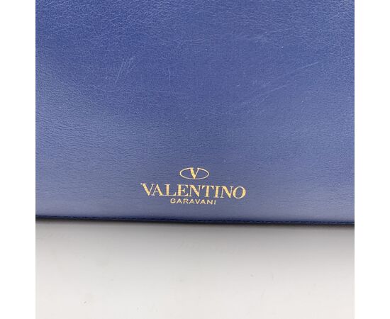 VALENTINO GARAVANI Borsa Shopper in Pelle Col. Blu Rockstud M