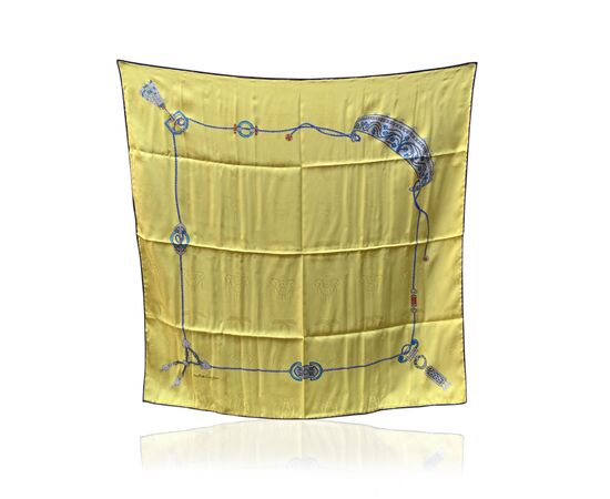 CARTIER Foulard Vintage in Seta Col. Giallo