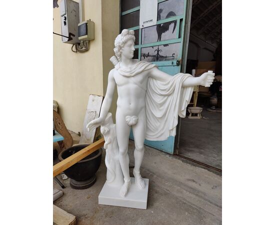 Scultura in marmo - Apollo del Belvedere - H 120 cm