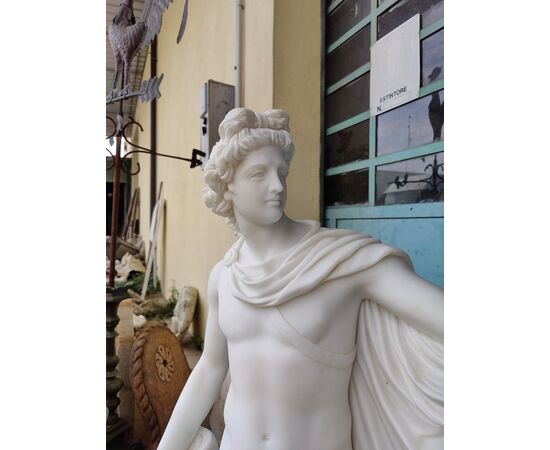 Scultura in marmo - Apollo del Belvedere - H 120 cm