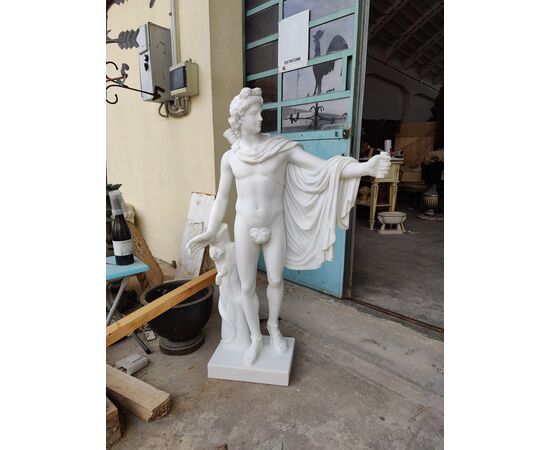 Scultura in marmo - Apollo del Belvedere - H 120 cm