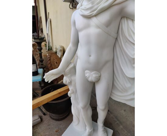 Scultura in marmo - Apollo del Belvedere - H 120 cm