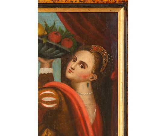 Pair of Old Paintings &quot;Lavinia&quot; from Titian     