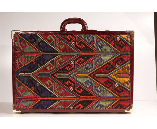 Suitcase and Beauty Case with Kilim, Vuitton Model     
