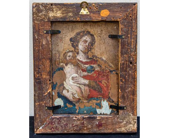  Scuola Romana-napoletana, XVII secolo, Madonna con Bambino