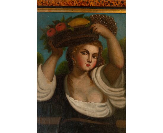 Pair of Old Paintings &quot;Lavinia&quot; from Titian     