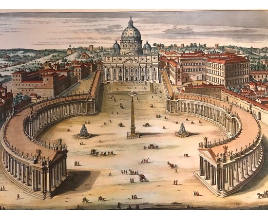 Piranesi F. passe-partout print - &quot;St. Peter&#39;s Basilica&quot; in Rome     