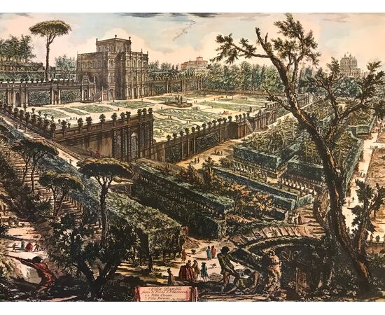 Piranesi F. passe-partout print - &quot;Villa Panfili&quot; in Rome     