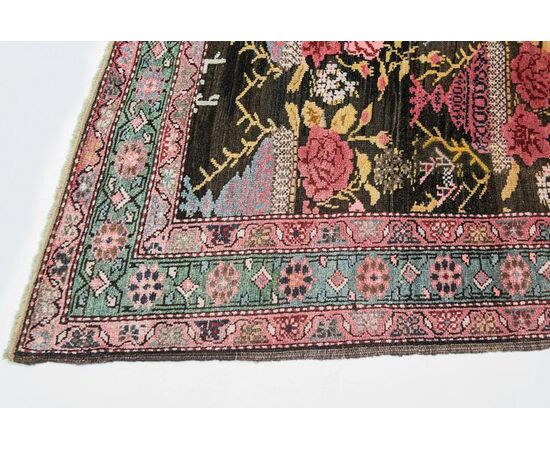 Antique Karabagh Collectible Rug, Full of Bouquets of Roses     