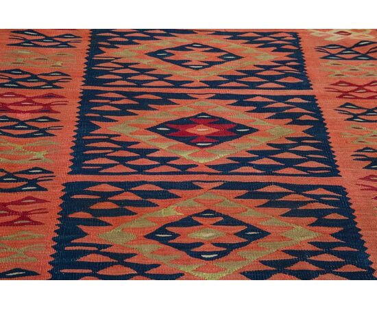 Old Kilim Turkish Runner Sharkoy     