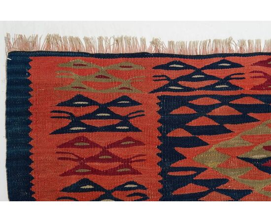 Old Kilim Turkish Runner Sharkoy     