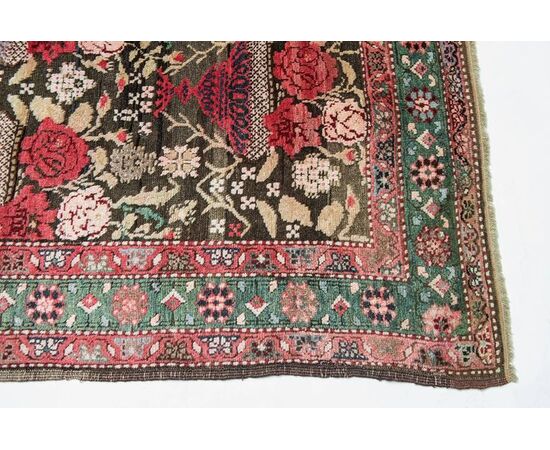 Antique Karabagh Collectible Rug, Full of Bouquets of Roses     