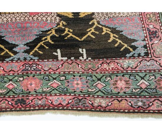 Antique Karabagh Collectible Rug, Full of Bouquets of Roses     