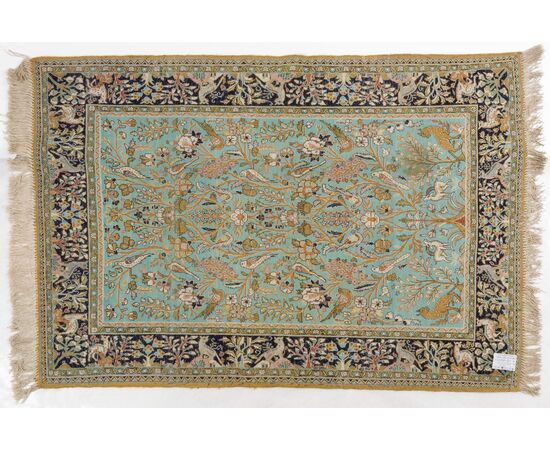 Persian GHUM or KUM carpet in pure silk     