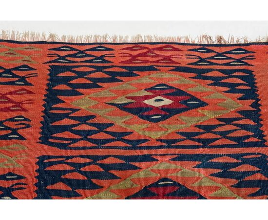 Old Kilim Turkish Runner Sharkoy     