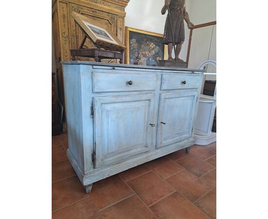 Credenza dipinta con piano scrittoio