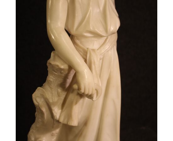 Signed Art Nouveau alabaster sculpture from the 19th century