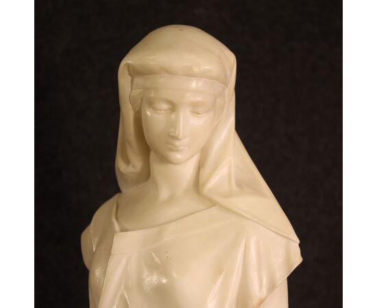 Signed Art Nouveau alabaster sculpture from the 19th century