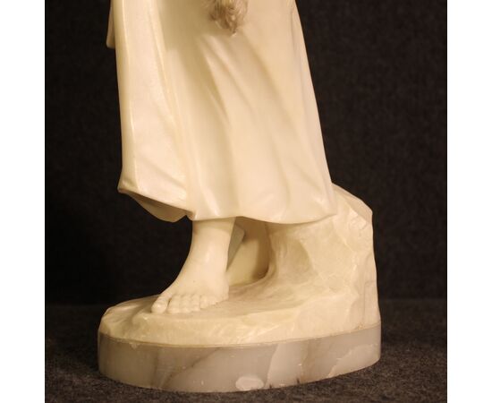 Signed Art Nouveau alabaster sculpture from the 19th century