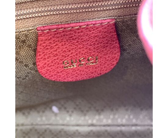 GUCCI Zaino Vintage in Camoscio Col. Rosso Bamboo S