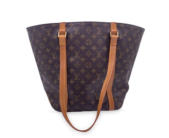 LOUIS VUITTON Borsa Shopper Vintage in Tela Col. Marrone Shopping Tote L