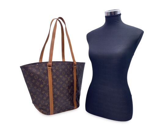 LOUIS VUITTON Borsa Shopper Vintage in Tela Col. Marrone Shopping Tote L