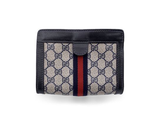 GUCCI Pochette Vintage in Tela Col. Blu S