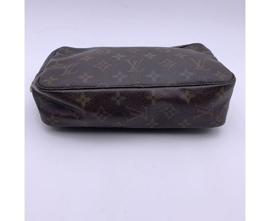 LOUIS VUITTON Pochette Vintage in Tela Col. Marrone Trousse de Toilette S