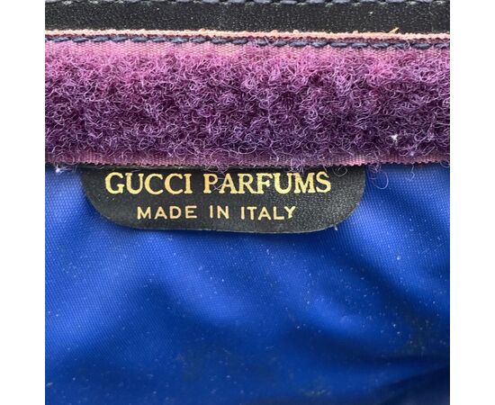 GUCCI Pochette Vintage in Tela Col. Blu S